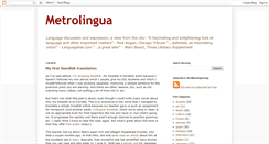 Desktop Screenshot of blog.metrolingua.com